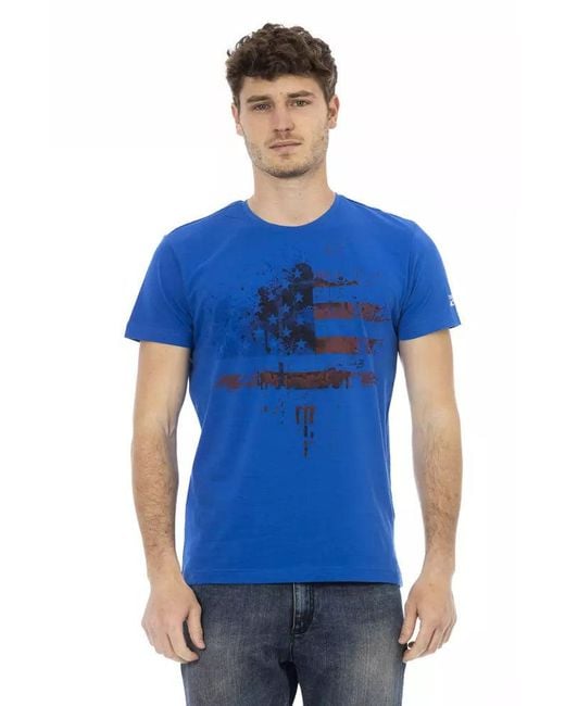 TRUSSARDI ACTION Blue Cotton Men T for men