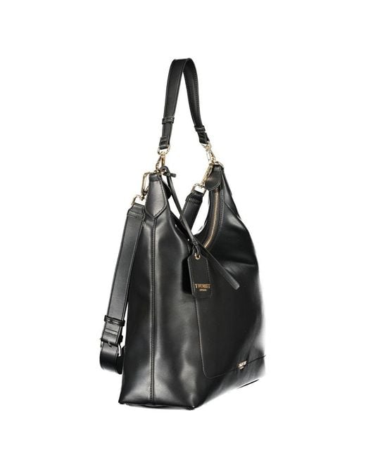 Twinset Black Nero Poliuretano Hobo Bag