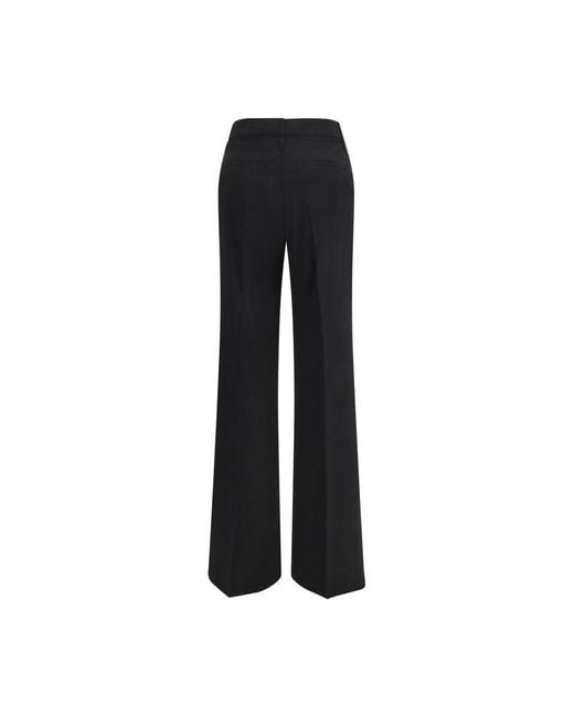Max Mara Black Wool Flared Pants