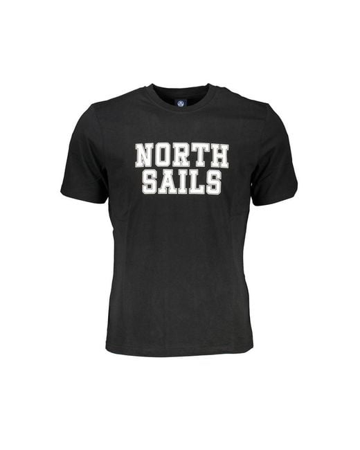 North Sails Black Cotton T-Shirt for men