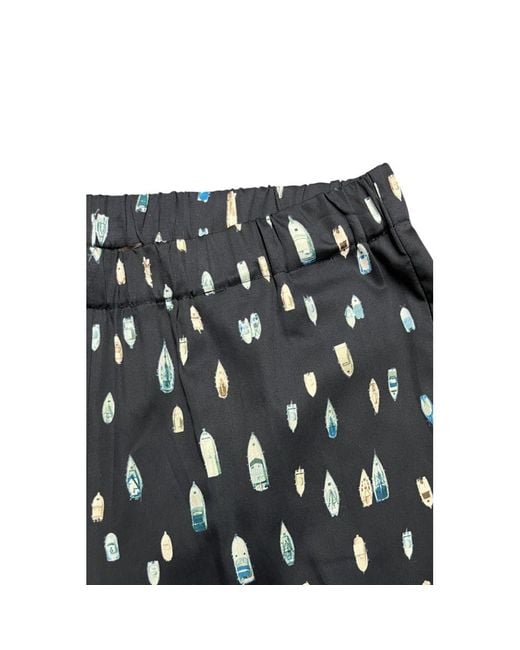 Trussardi Blue Cotton Pants