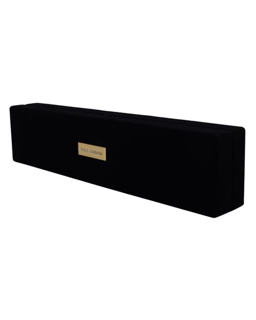 Dolce & Gabbana Black Elegant Velvet Jewelry Storage Box