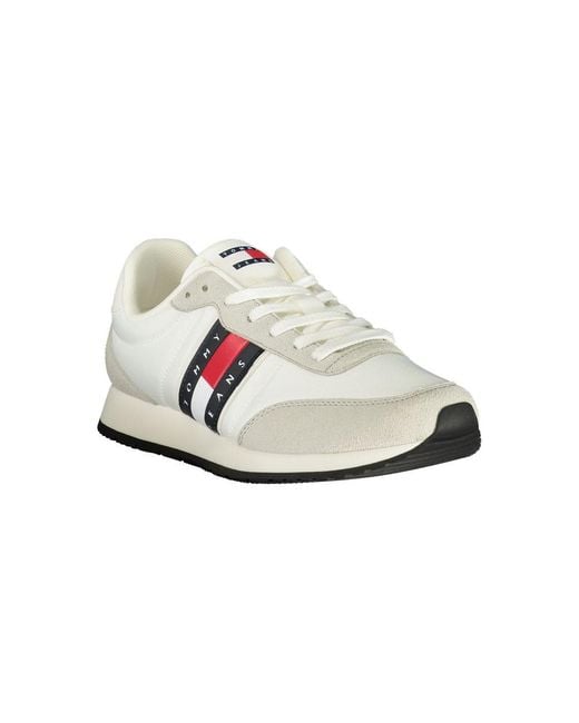 Tommy Hilfiger White Polyurethane Men Sneaker for men