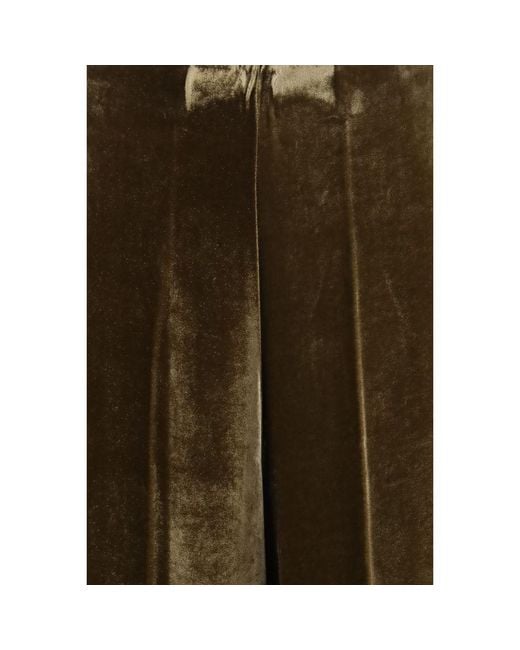 P.A.R.O.S.H. Green Brown Viscose Casual Pants