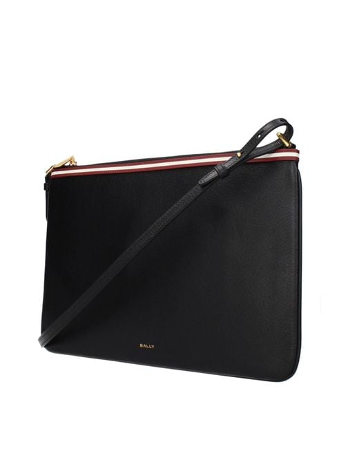 Bally Black Shoulder Bag Wristlet Leather