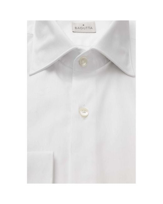 Bagutta White Cotton Shirt for men