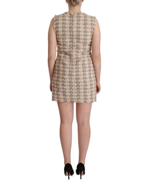 Dolce & Gabbana Multicolor Chic Checkered Shift Mini Dres