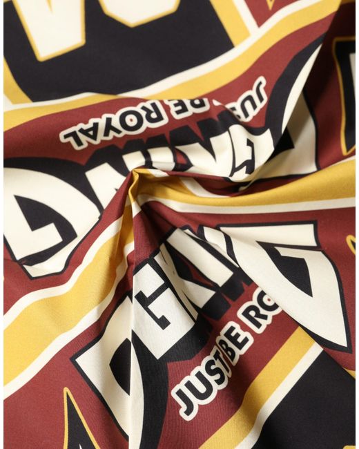 Dolce & Gabbana Black Dg King Square Foulard 50.5Cm X 50Cm Scarf for men