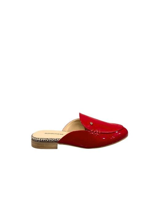 Borbonese Red Leather Sandal