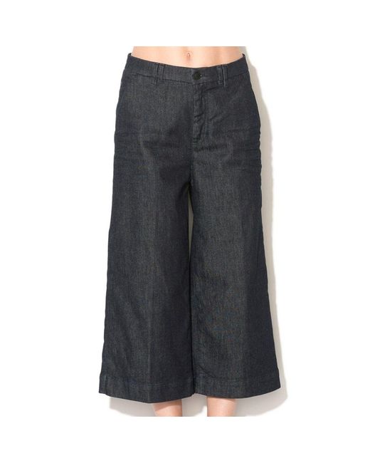 Gas Gray Blue Polyester Cropped Jeans