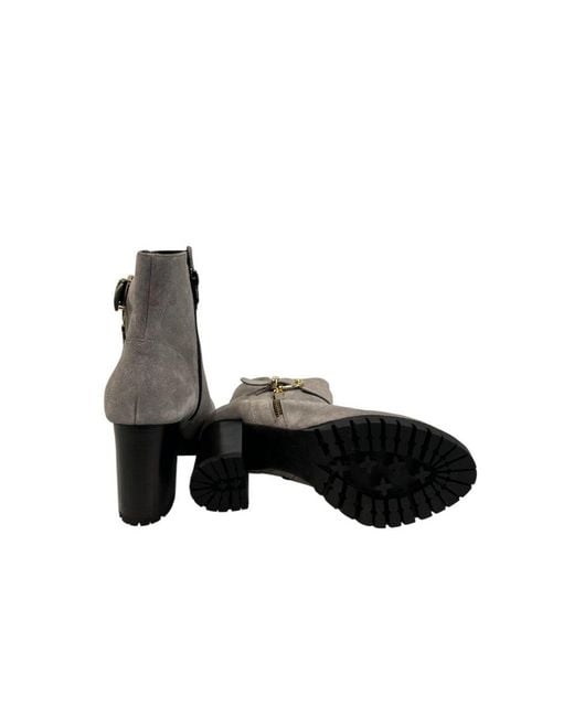 Borbonese Gray Grey Leather Boot
