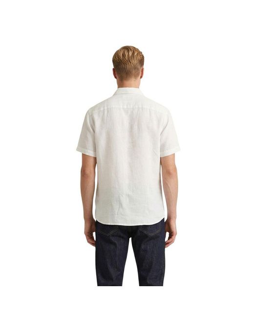 Gianni Lupo Gray White Linen Shortsleeve Shirt for men