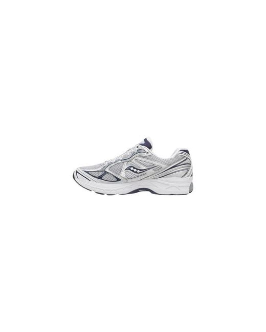 Saucony White Gray Synthetic Athletic Sneakers for men