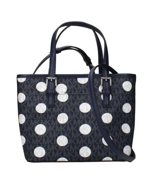 Michael Kors Blue Jet Set Travel Handbag Fabric