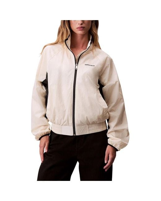 Calvin Klein Natural White Polypropylene Shell Jacket