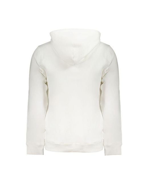 Tommy Hilfiger White Cotton Men's Sweatshirt Hoodie for men