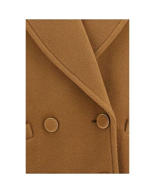 Chloé Brown Wool Oves Aries Coat