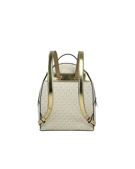 Michael Kors White Sheila Medium Pvc Backpack Bookbag