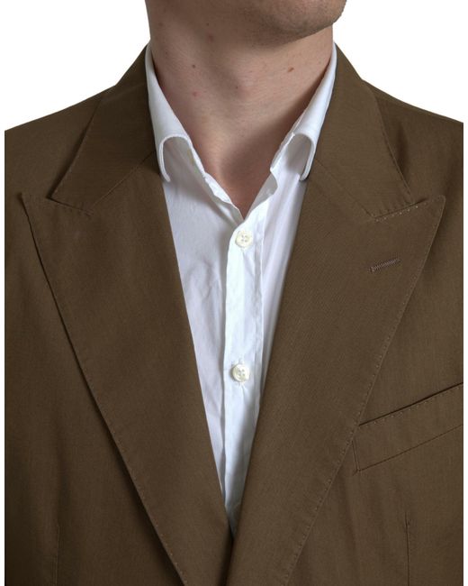 Dolce & Gabbana Multicolor Brown 2 Piece Single Breasted Taormina Suit for men