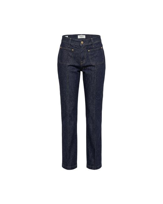 Replay Blue Cotton Mom Jeans