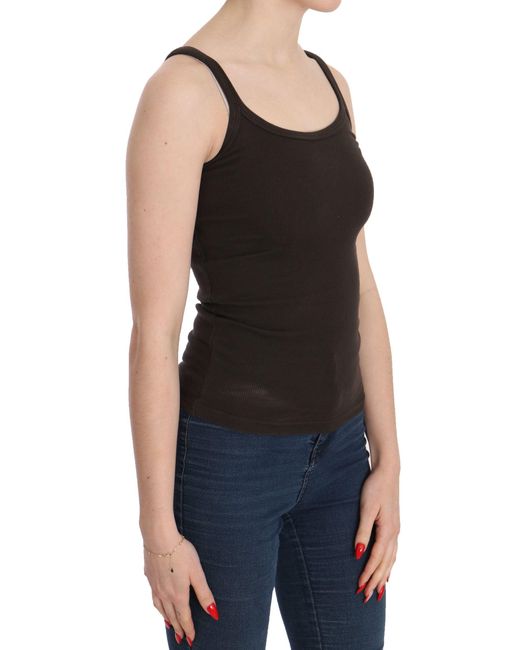 Pink Memories Black Dark Sleeveless Spaghetti Strap Blouse
