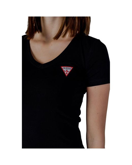 Guess T-shirt Mini Triangle Tee Black E24gu10 W2yi45j1314