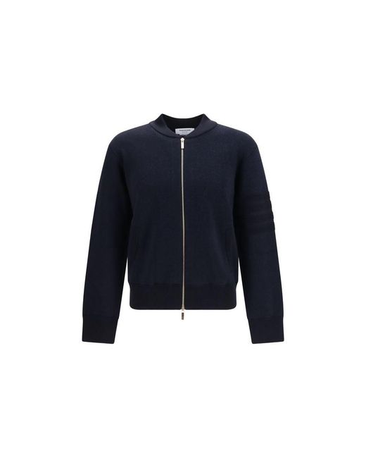 Thom Browne Blue Wool Oves Aries Bomber for men