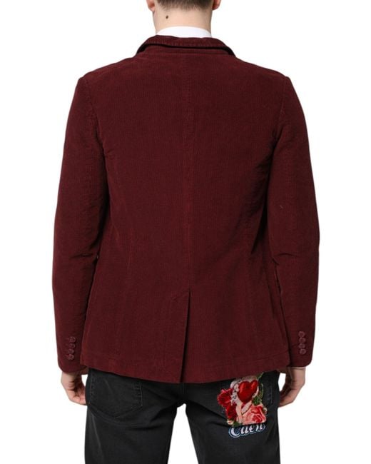 Gianfranco Ferré Purple Maroon Corduroy Regular Fit Men Coat Blazer Jacket for men