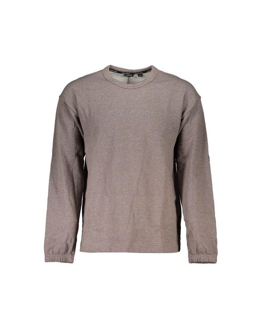 Calvin Klein Brown Cotton Sweater for men