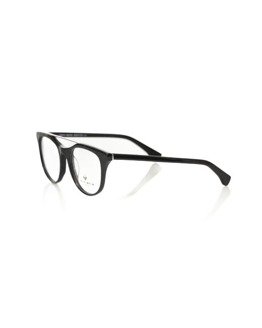 Frankie Morello Black Geometric Chic Wayfarer Eyeglasses