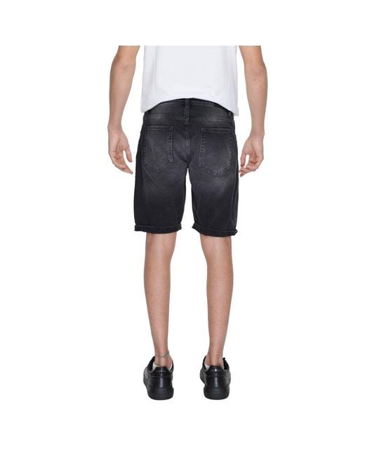 Antony Morato Blue Cotton Short for men
