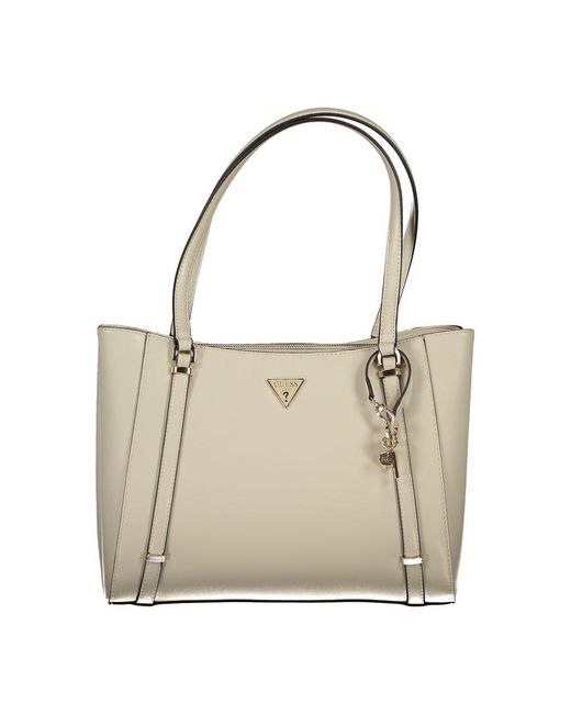 Guess Natural Beige Polyethylene Handbag