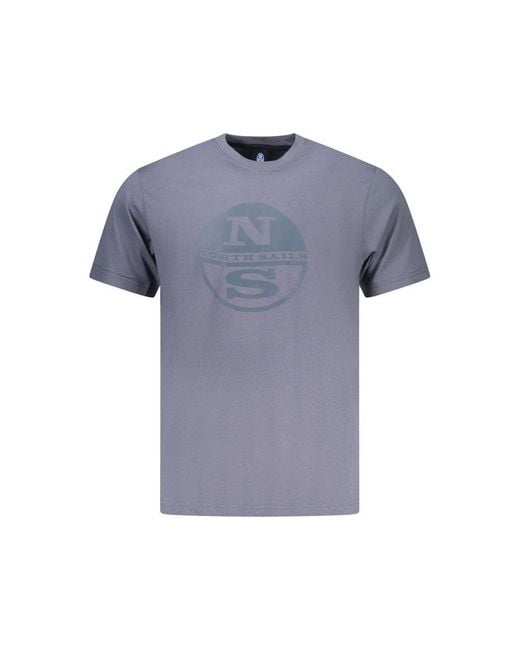 North Sails Blue Cotton Men T for men