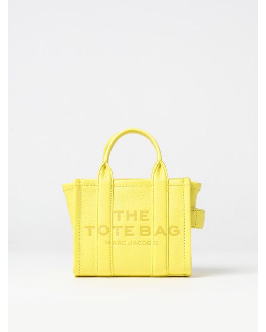 Marc Jacobs Yellow The Leather Crossbody Tote Grained Leather Bag
