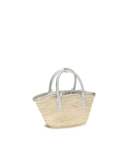 Jacquemus Metallic Beige Raffia Handbag