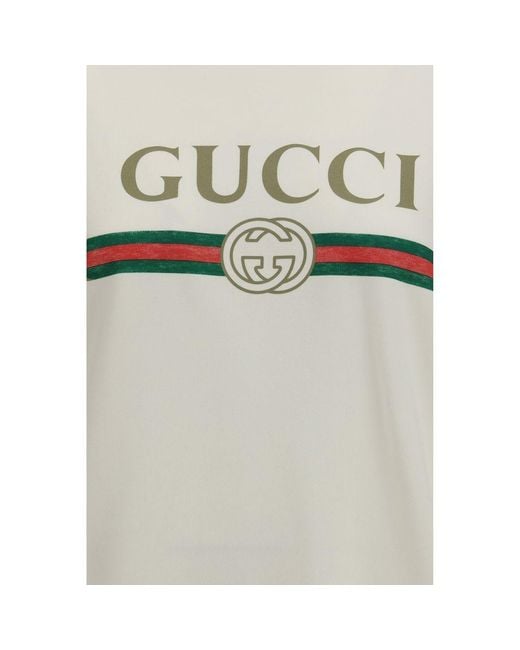 Gucci White Cotton Sweatshirt