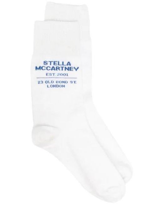 Stella McCartney White Side Logo Socks