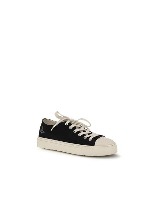 Vivienne Westwood Black Fabric Low Top Sneakers