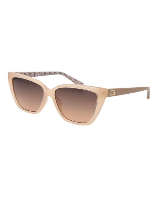 Guess Natural Beige Plastic Sunglasses