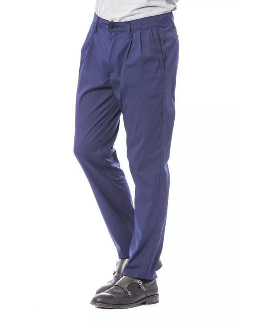 Verri Blue Elegant Slim Fit Chino Pants for men