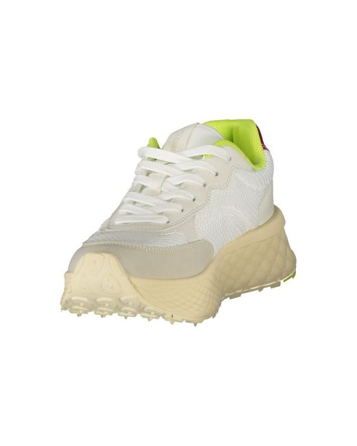 Blauer White Polyester Sneaker