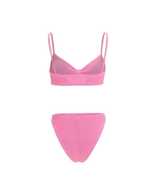 Hunza G Pink Multicolor Polyamide Bikini