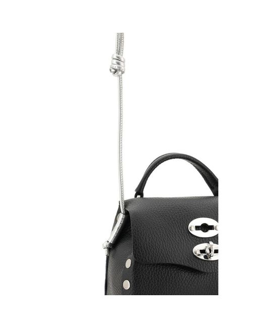 Zanellato Black Calf Leather Bos Taurus Shoulder Bag