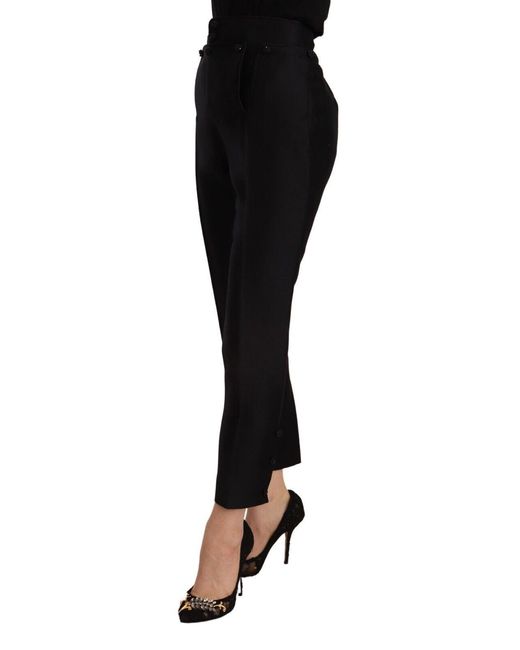 DSquared² Black Elevated Elegance High-Waist Skinny Trouser