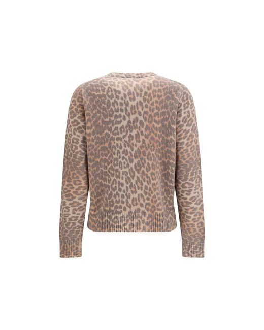 Ganni Multicolor Beige Wool Oves Aries Sweatshirt