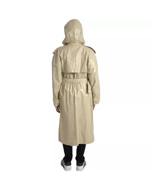Bottega Veneta Natural Lambskin Leather Trench Coat Jacket for men
