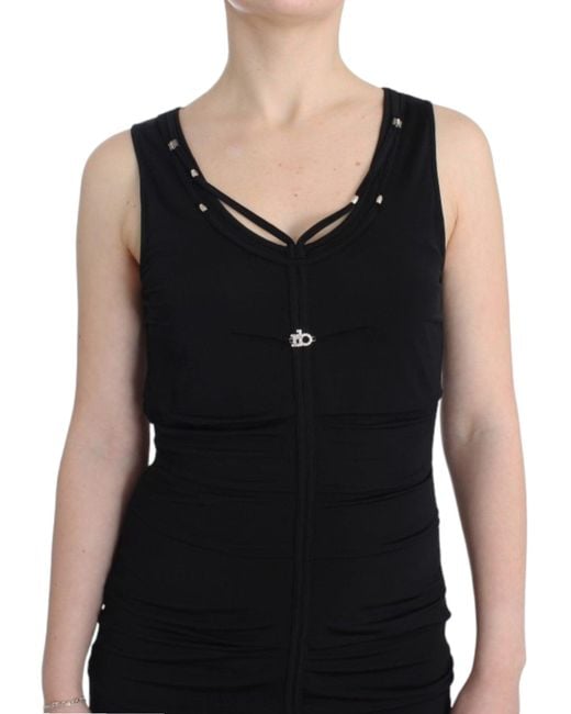 Rocco Barocco Black Pencil Sheath Dress