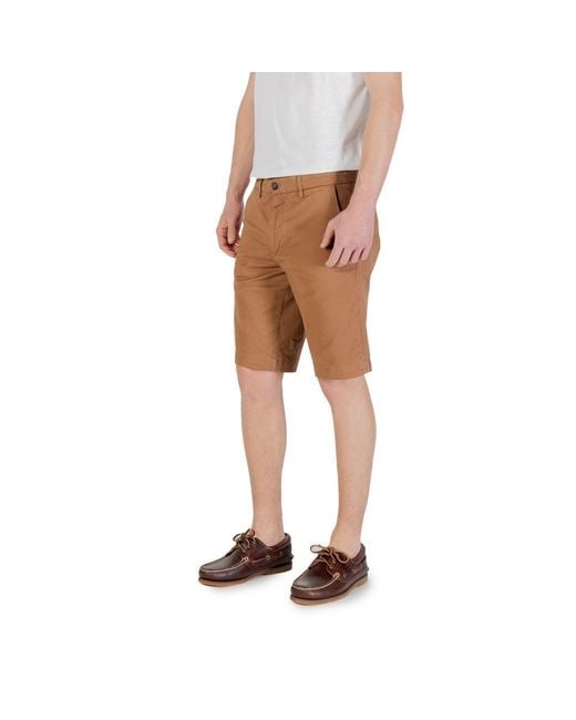Borghese Brown Cotton Bermuda for men