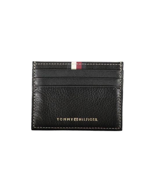 Tommy Hilfiger Black Leather Wallet for men
