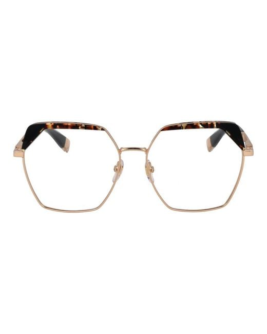 Furla Brown Stainless Steel Glasses (Frames)